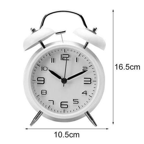 product_image_name-Generic-Alarm Clock 4" Twin Bell Alarm Clock, Night Light, Charging Loud Alarm Small Desk Clock for Home Office Bedroom Heavy Sleepers Clocks for Bedside -1