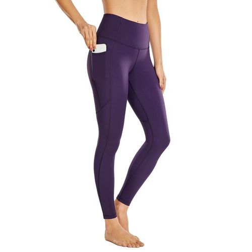 Generic Women Workout Leggings Naked Feeling Cargo High Waisted