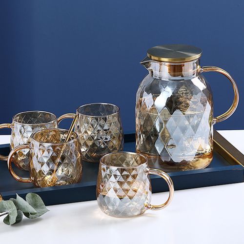 diamond cold water glass set with