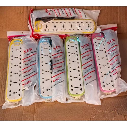 Generic 6-Way Universal Extension Socket (No USB). 1pcs