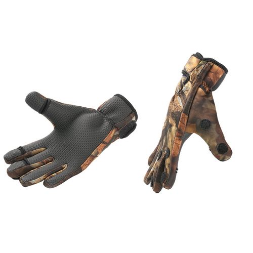 Generic Sport Leather Fishing Gloves Men 3 Half-finger Bre