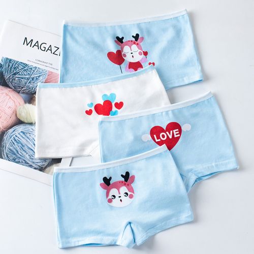 3 Pieces/Lot 2-10Y Children Underwear Cotton Girls Panties Cute