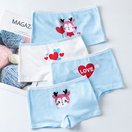 Fashion Underwear Woman 4 Units / Lot Girls Panties The Kids Underwear Girl  Underwear