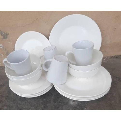 Generic 16 PCS Luxury Stoneware Dinner Set (White)