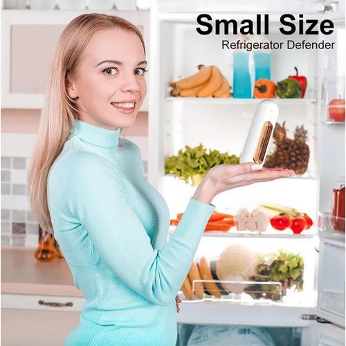 product_image_name-Generic-Ozone Deodorizer, Mini Portable Refrigerator Deodorizer, Air Purifier, Odor Eliminator, Refrigerator Cleaner, Freshener, Fruit and Vegetable Preservation, Rechargeable - Gold-8