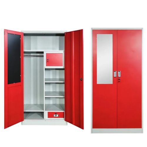 product_image_name-Generic-2 Doors Steel Wardrobe &  Storage Cabinet With Inner Safe-1