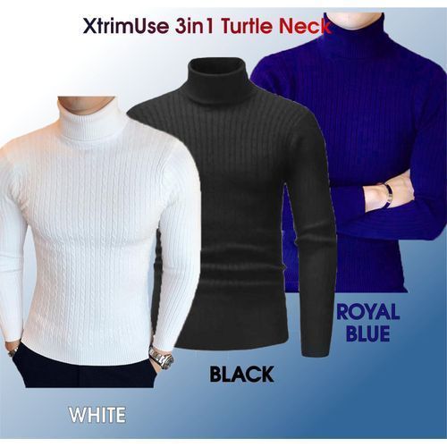 Fashion 3in1 Men/Women Turtle Neck Top/ Cooperate - 1 SIZE FIT ALL