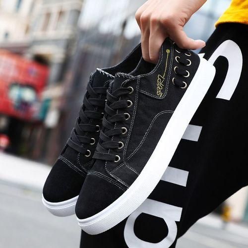 Mens canvas lace up shoes on sale