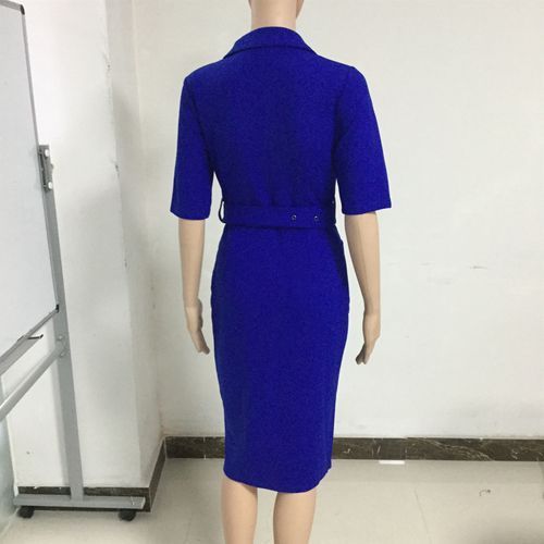 Fashion Matatu Ladies Dress Office High Pocket Women Dress With Belt