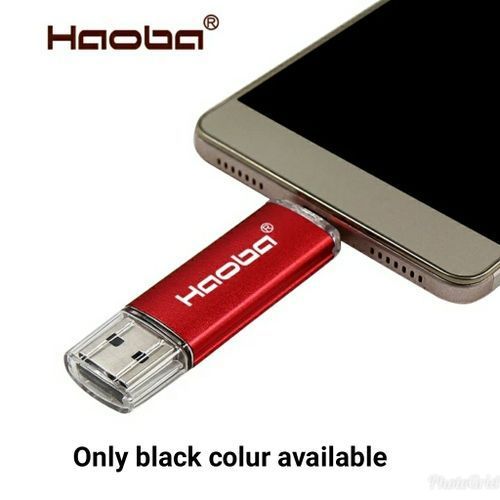 Haoba 64GB OTG Flash Drive For Android Phones And Computers(Black)