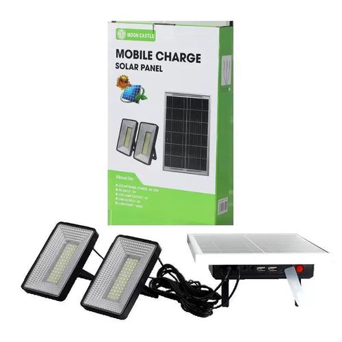 Generic Moon Castle 20W Mobile Charge Solar Panel Kit with Super Bright LED Floodlight - image 3