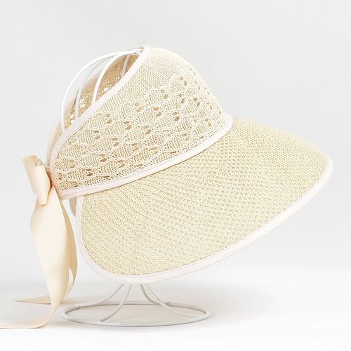 Classic Bowknot Straw Hat Ladies Sun Beach Wide Brim Hat Fedora Hat Cool  Beach Hat Travel Foldable Brim Summer Uv Hat For