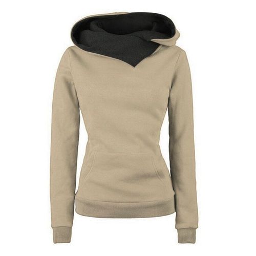 Fashion Women's Sportswear Casual Solid Color Long Sleeve Hoodie