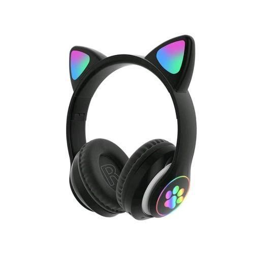 product_image_name-Generic-Cute Cat Headphones Bluetooth Girls Kids Glowing Wireless Earphones With Built-in Mic, For Samsung Android MP3 Player-2
