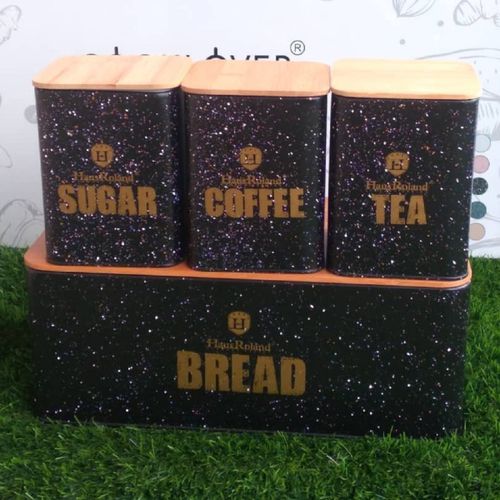 product_image_name-Generic-Set Of 4 Caniisters Glitz Range, Bread Tea Coffee Sugar-4