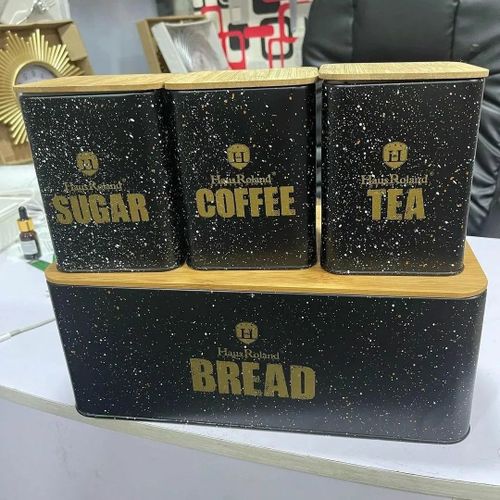 product_image_name-Generic-Set Of 4 Caniisters Glitz Range, Bread Tea Coffee Sugar-6