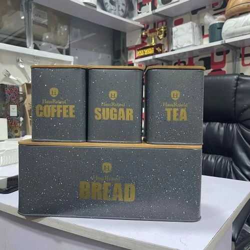 product_image_name-Generic-Set Of 4 Caniisters Glitz Range, Bread Tea Coffee Sugar-7