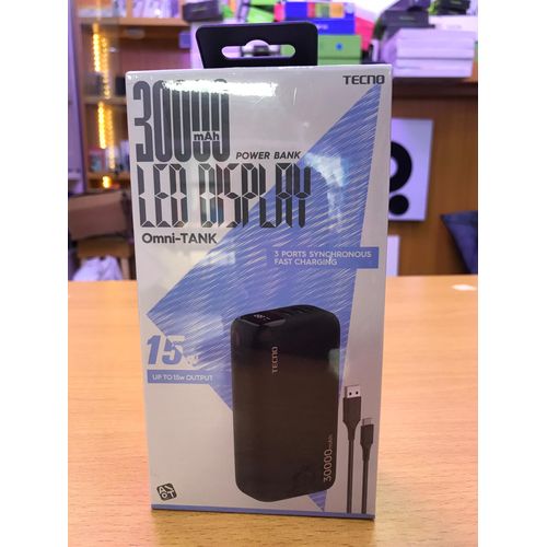 product_image_name-Tecno-Omni-TANK 30000mAh TPB-P301 – LED Display, 15W Fast Charging-1