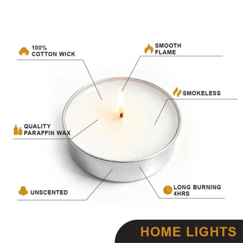Generic TeaLight Candles 4+ Hours Unscented Smokeless Paraffin Purple - image 5