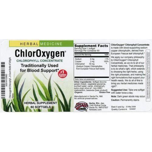 product_image_name-Herbs Arizona-ChlorOxygen Chlorophyll Concentrate, 120 Softgels-2