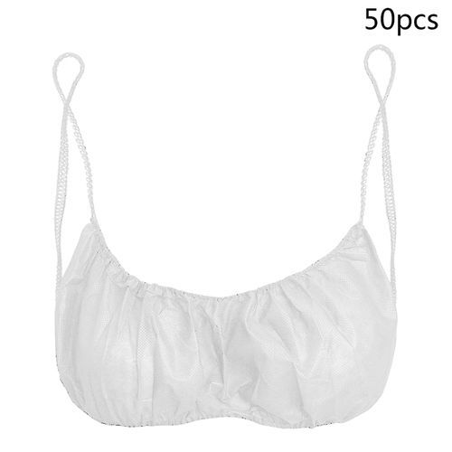 50 Pcs Women's Disposable Bras Elastic Loop Top for Spa Spray