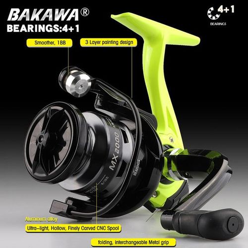 Generic Bakawa Fishing Reel Spinning Pesca 2000-7000 Series Metal Spool  Wheel Everything For Sea Carp Feeder Tackle