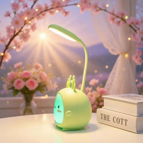product_image_name-Generic-Cute Cartoon USB Rechargeable LED Student Desk Lamp – Flexible Study Table Light with USB Cable-2