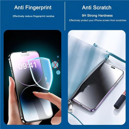 Generic (4 Pack) Privacy Screen Protector For iPhone 17 Pro Max- Anti-Peep Scratch Resistant Tempered Glass - image 2