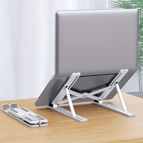 product_image_name-Generic-Laptop Stand Single Fork Folding Lift Cooling Base Desktop Tablet Portable Bracket Compatible With All Notebook ABS Material Ten Levels Adjustable-5