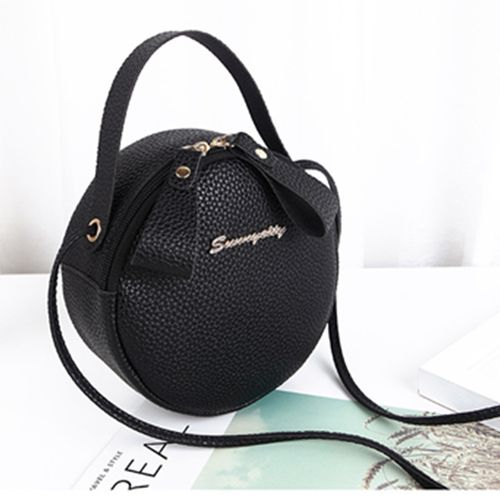 Fashion Women Round Sling Bag Shoulder Small Round Bags-Black | Jumia ...
