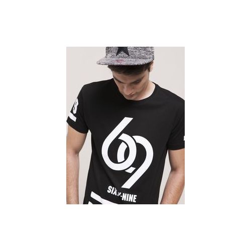 Fashion Mens Plain Black Round Neck Tshirts With Design