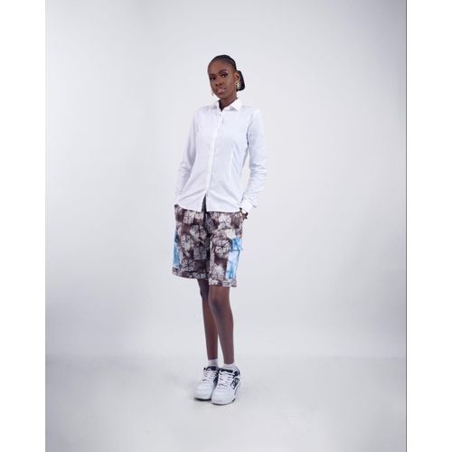 Bright fato Brown Adire Cargo Shorts