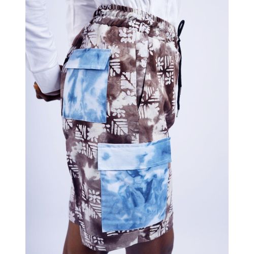 Bright fato Brown Adire Cargo Shorts - image 2