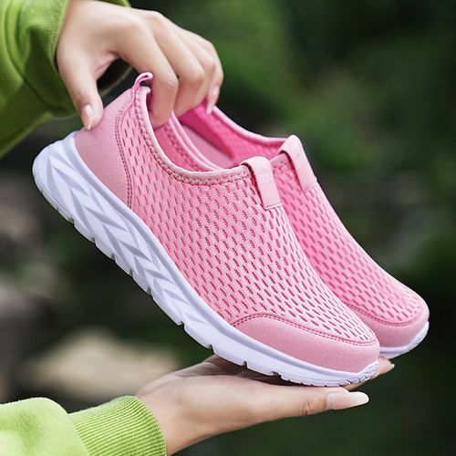 Flangesio Ultra Breathable Sneakers Women s Casual Shoes EUR Size 35 42 Summer Light Sports Sneakers Woman Jogging Shoes Mesh Slip On Tennis Shoes Pink Jumia Nigeria