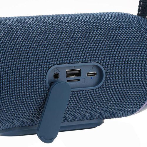 product_image_name-T&G-TG-695 Wireless BT Woofer Speaker Outdoor Portable Portable Fabric Art Subwoofer RGB Light IPX5 16W BLUE-3