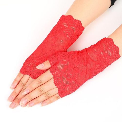 Fashion Sailor Dance Long Fingerless Womens Gloves Half Finger Fishnet  Gloves @