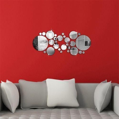 Generic Round Design Acrylic Mirror/Wall Sticker Home Decoration