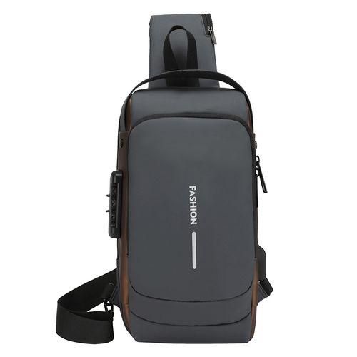 Generic Men Bag Pack With Lock Waterproof Anti-Theft Chest Bag - image 2