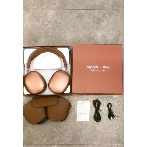 product_image_name-Generic-Airpods Max Pro - AirPods x Kim Wireless Over-Ear Headphones, Pro-Level Active Noise Cancellation, Transparency Mode, Personalized Premium Headset. ( Dark Brown )-3