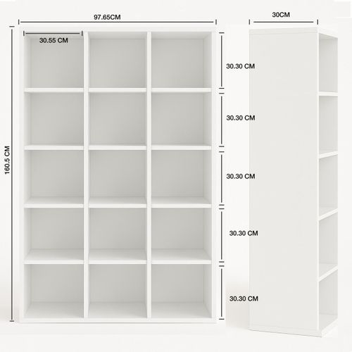 Lazava  Modern 15-Cube Bookshelf Storage Organiser Home and Office - image 3