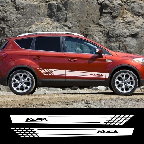 Generic For Ford Kuga 12 MK1 MK2 2PCS Car Stickers Long Stripe Vinyl Film  Decals Styling Automobiles Tuning Auto Accessories