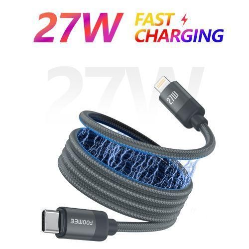 FOOMEE 27W Magnetic USB-C TO Lightning Cable Nylon Braided