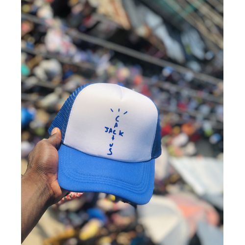 Fashion Cactus Jack Trucker Hat (blue And White)