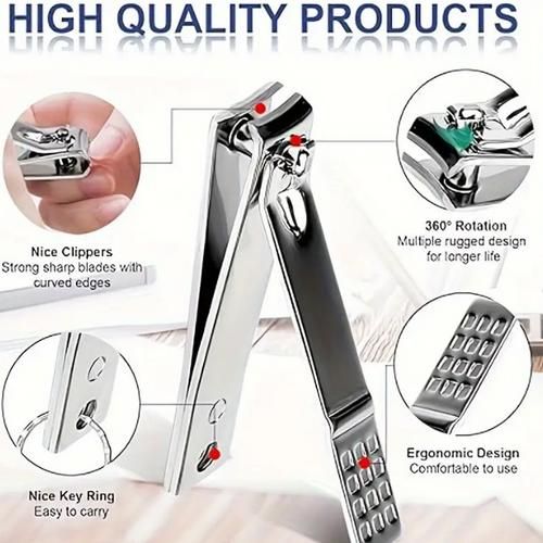 Generic Executive Personal Grooming Gift Set - Precision Matte Black Manicure Kit-19Pcs - image 2