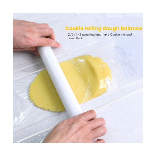 2 Pcs Biscuit Balance Baking Ruler Acrylic Rulers Rolling Pin Pastry