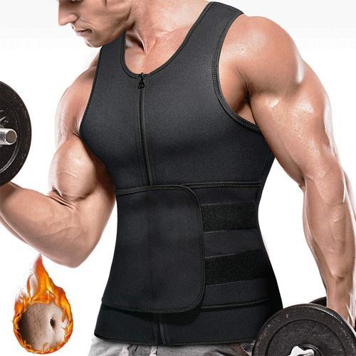 Fashion Mens Sauna Vest Workout Body Shaper Abdomen Reducing