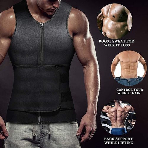 Fashion Mens Sauna Vest Workout Body Shaper Abdomen Reducing