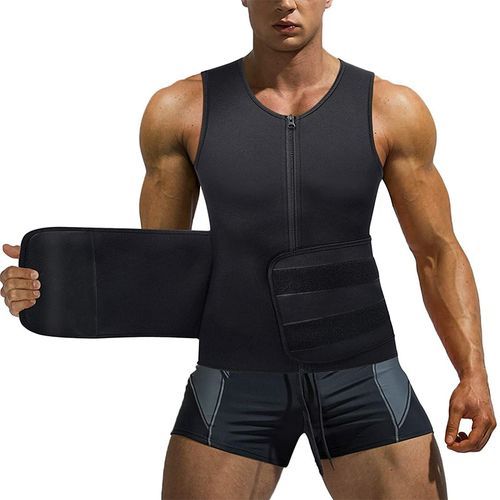 Fashion Mens Sauna Vest Workout Body Shaper Abdomen Reducing