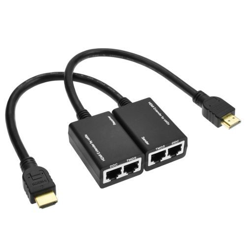 For HDMI Extender To RJ45 CAT5e CAT6 Converter LAN Ethernet Network Adapter  Repeater 1080P HDMI Cable 