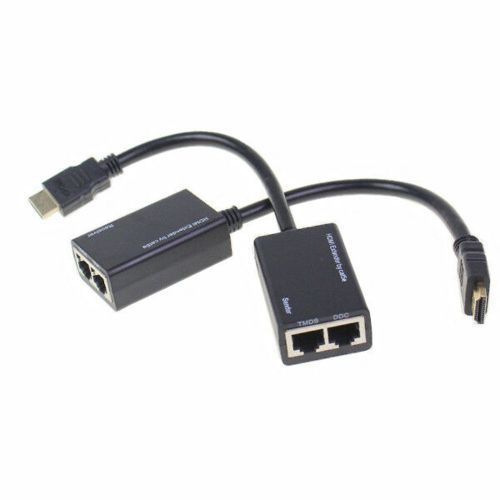 For HDMI Extender To RJ45 CAT5e CAT6 Converter LAN Ethernet Network Adapter  Repeater 1080P HDMI Cable 